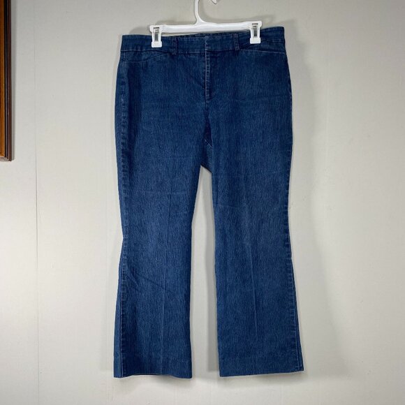 Dockers IDEAL FIT Denim Metro Pant Women's 12 Mid Rise Blue Casual - Picture 1 of 13